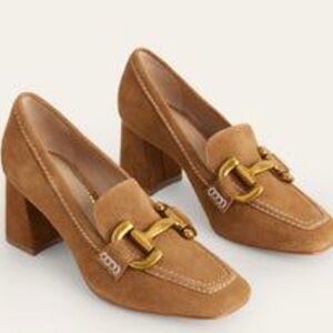 Boden | Iris Snaffle suede heeled loafer